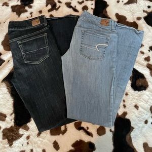 Two American Eagle Bootcut Jeans